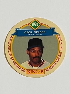   1992 King B Baseball Base Card Disc #17 Cecil FIELDER  