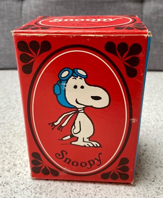 VINTAGE PEANUTS SNOOPY FLÜSSIGSEIFE BECHER 5 FLÜSSIGE UNZEN AVON PRODUCTS 1969 OLD NEW STOCK
