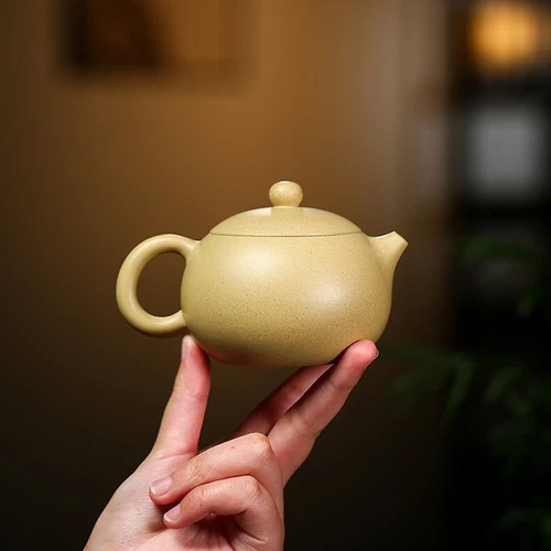 220ml Xishi Pot Real Yixing Zisha Green Clay Marked Tea Pot Handmade On Sales - Picture 4 of 17