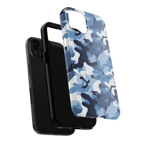Blue Camouflage Phone Case for iPhone 16 15 14 13 12 11 X SE 8 iPhone Case Gifts - Picture 22 of 109