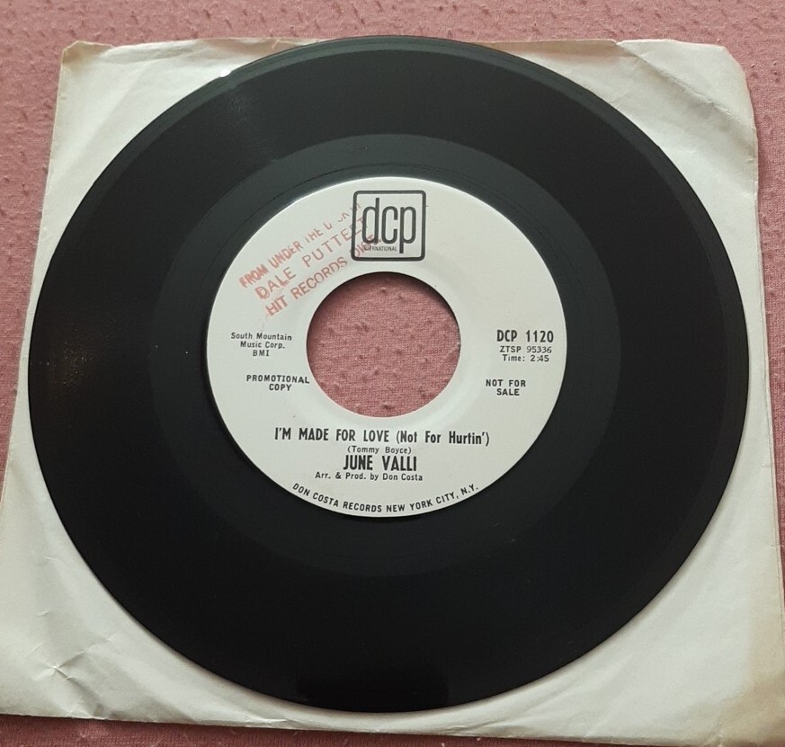 June Valli WLP promo 45 I'm Made For Love / Empty Rooms DCP 1120
