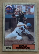 1987 Topps Wally Backman Card #48 Mets Second Base Mid-Grade O/C & Corner Dings