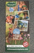 Willows Activity Farm flyer (featuring Peter Rabbit & Mr Tod’s Lair) 2018