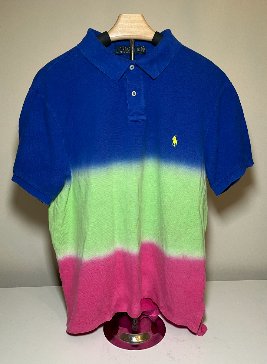 Men's Ralph Lauren Polo Shirt Tri Color XL