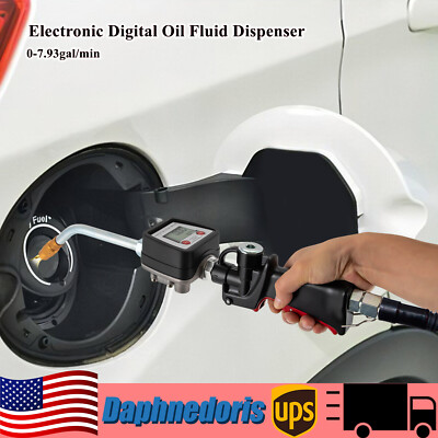 Electronic Digital Oil Fluid Dispenser Pump Oil Meter Gun Control Valve 1/2'' NPT