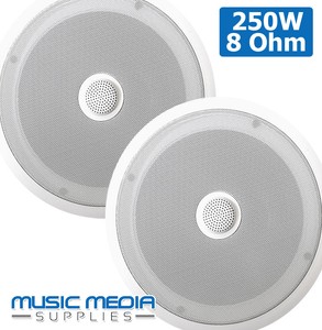 Pair Of Hi Fi Ceiling Speaker Bass Tweeter Surround Sound