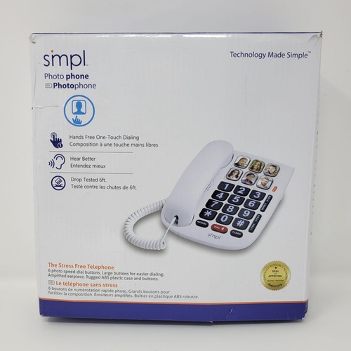 Simpl Technology Telefon fotograficzny z dużymi przyciskami i wybieraniem pamięci zdjęcia - Zdjęcie 6 z 10