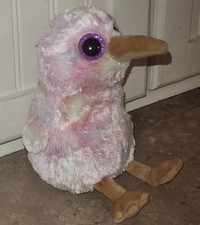 TY Beanie Boos KIWI The Bird Plush Purple Glitter Eyes Multicolor Tysilk