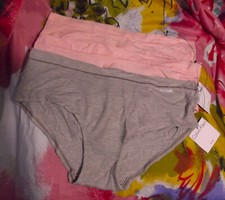 3 NEW CALVIN KLEIN QP1531O MICROFIBER NO LINE HIPSTER PANTIES L