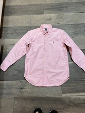 Ralph Lauren pink button front shirt boys 12