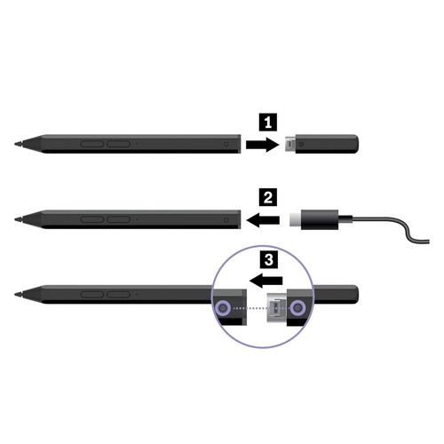 Stylet E-Colour Pen Pro pour ordinateur portable Lenovo ThinkPad X1 Fold Gen 1 20RK, 20RL - Photo 3/6