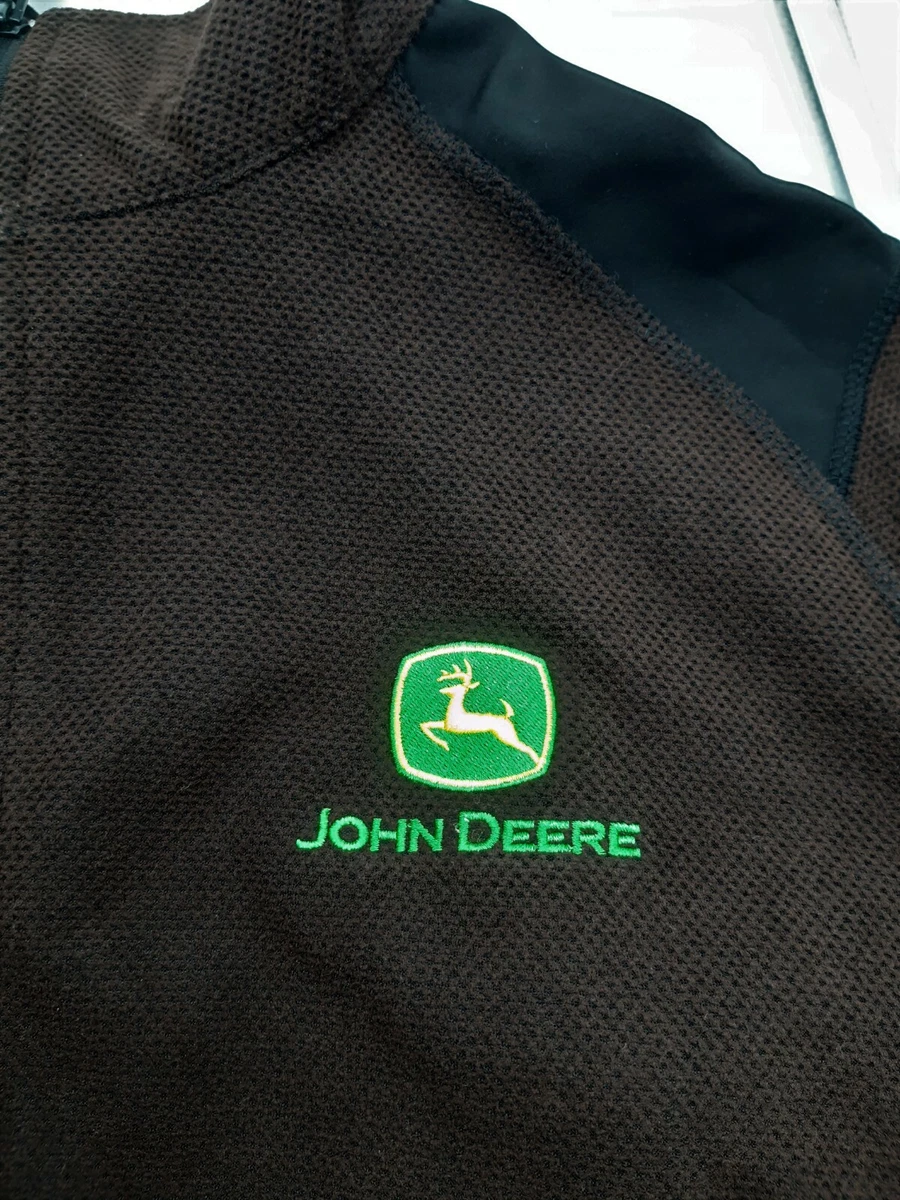 Veste polaire John Deere marron logo broderie veste extensible polaire fermeture