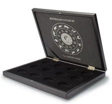 Lighthouse VOLTERRA Coin Display Case For 12 Lunar Series III 1 oz. Silver Coins