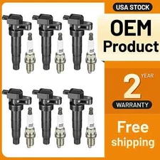 ⭐6X Ignition Coils + 6X Spark Plugs for 06-10 Hyundai Sonata V6 3.3L C1544 UF546