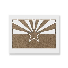 Arizona State Flag Stencil - Durable & Reusable Mylar Stencils