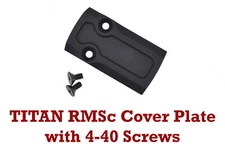 HGW Aluminum Cover Plate for Titan Glock Slides 43 48 RMSc Cut with 4-40 screws