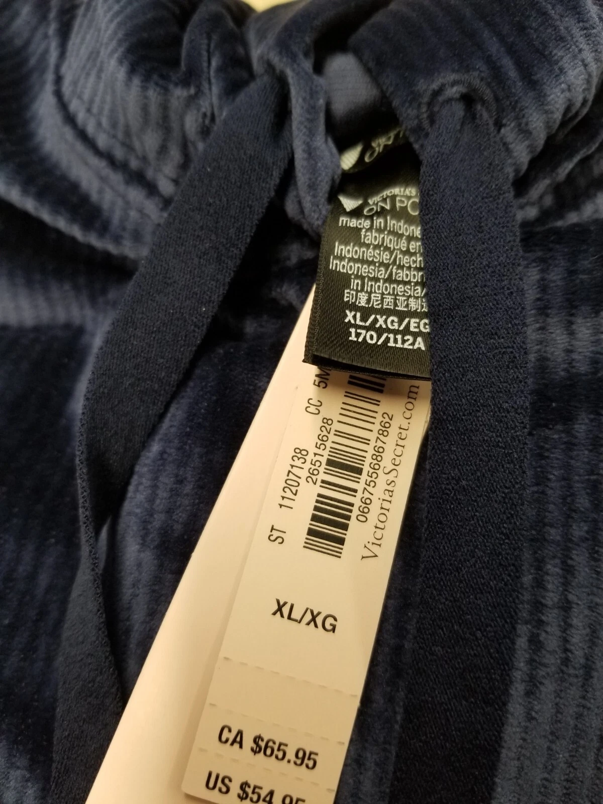 UNDERCOVER Felpa con cappuccio pullover velluto a costine Victoria's Secret 11207138 taglia XL blu