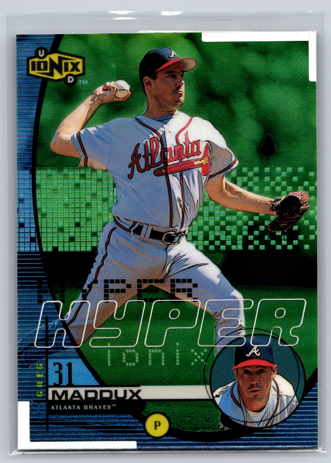 1999 Upper Deck UD Ionix Greg Maddux Hyper #H4 Braves 10a