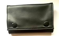 Tobacco Pouch Leather Effect Booklet Holder COMPACT DESIGN POCKET WITH ZIP
