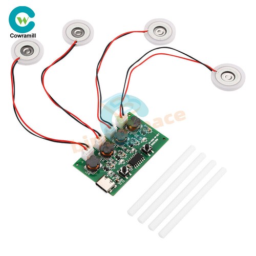 Mini Humidifier DIY Kit Mist Maker Driver Circuit Board 4 Fogger Film Atomizer - Picture 2 of 23