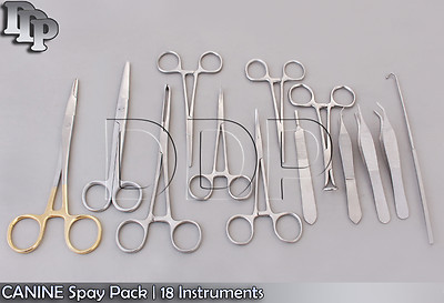 CANINE Spay Pack | 18 Instruments+Box STAINLESS STEEL DS-1077
