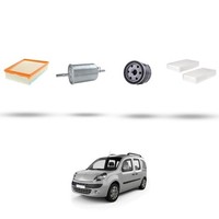Hoffcar Set Service - 4 Filter Kompatibel Mit Renault Kangoo II 1.6 8V 64Kw D