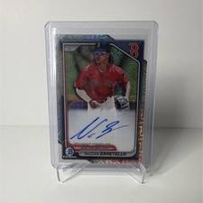 Topps 2024 Bowman Chrome Mega Box Auto RC Nazzan Zanetello BMA-NZ Red Sox