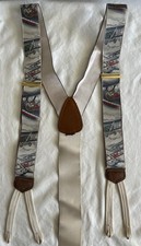 Vintage Trafalgar Adjustable Silk Braces Fearless Flyer Motif Limited Edition 