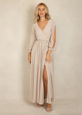 Joyfolie Aniya Bridesmaid Dress Sand Small Women's Elegant Wedding Formal