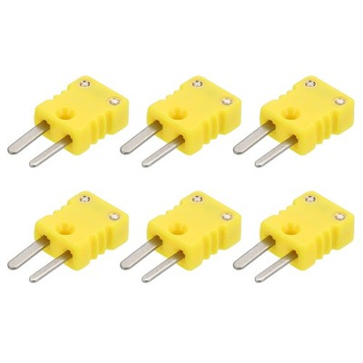 6 Stück K Typ Thermoelement Draht Stecker Male Stecker Adapter Temperatur 200°C
