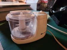Vintage White Westinghouse Mini Food Processor with Chute