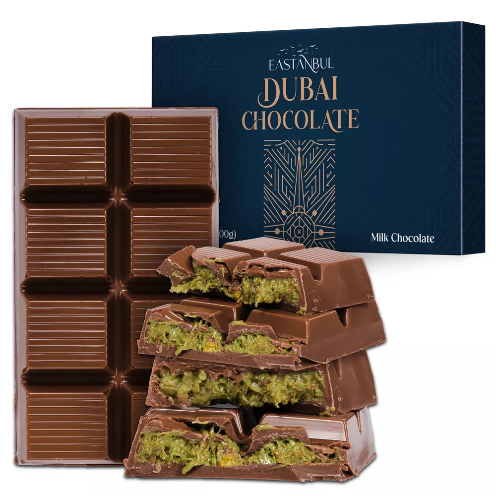 Eastanbul Dubai Chocolate Bar Pistachio, Viral Candy, Knafeh, 7oz