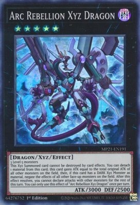 Arc Rebellion Xyz Dragon - MP21-EN191 - Super Rare - 1st Edition Near Mint