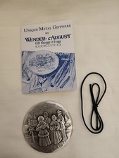 Wendell August Christmas Carolers Ornament 1999 Hand Hammered Metal 2"