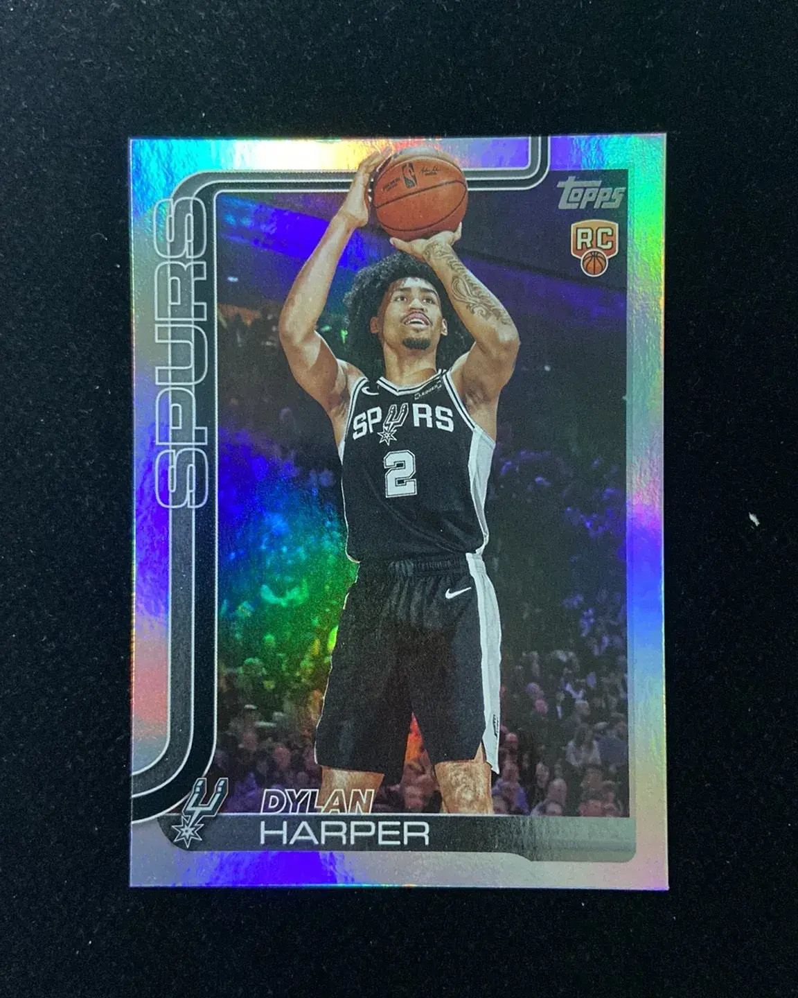 2025-26 Topps Flagship Holo Foil #202 Dylan Harper RC Rookie Spurs KR38