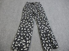 Vintage Obermeyer Pants Womens 6 Black White Sketch Nylon Snow Ski 90s