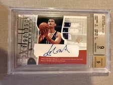 2003-04 SPX Yao Ming Flashback Fabrics 2 Clr Game Used Jersey BGS 9 Auto 9