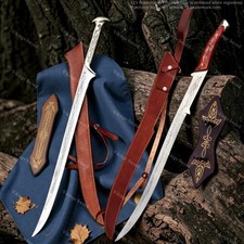 LOTR Thranduil Espada y Hadhafang Espada de Arwen Premium con Vaina Placa de Exhibición