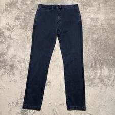 Hiroshi Kato Pants Mens 33 Blue The Axe Chino Slim Fit Trouser USA Made 33x31