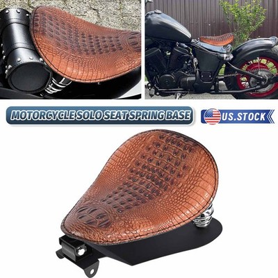 Motorcycle Alligator Solo Seat Spring W/ Base For Honda Rebel 250 CMX250C 500