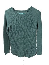 Sonoma Women's Green Long Sleeve Stretch Sweater Size Small
