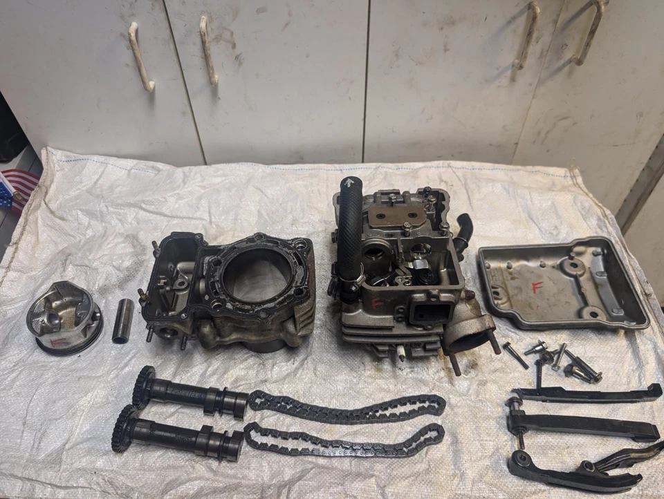 Kawasaki Vulcan 750 1989 motor delantero culata extremo superior levas OEM 86-06 Foto 3 de 4