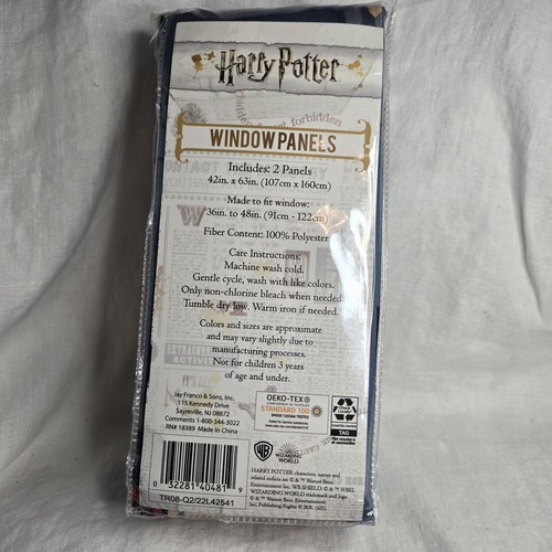 Harry Potter Foresta Proibita 2 Pannelli Finestre 42" x 63" Microfibra Nuovi - Foto 4 di 6