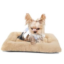 Dog Crate Bed 18 Inch Washable Dog Beds for XX 18"L x 12"W x 2"Th Light Brown