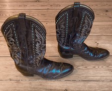 Dan Post Westernstiefel, schwarz, Lizardskin, Größe 43 /44, kaum gebraucht