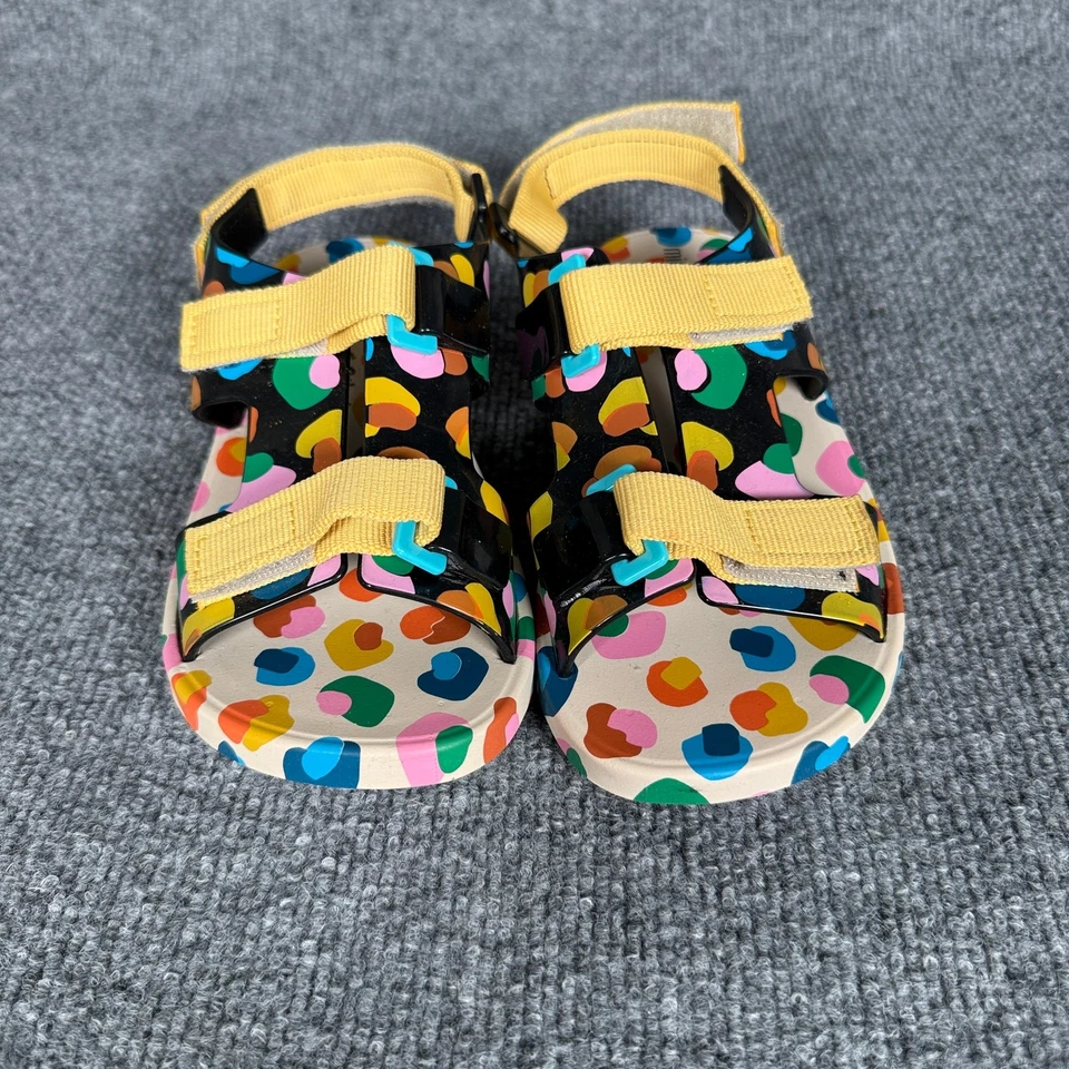 Mini Sandalias Melissa Niñas Niños Talla 4 Ping Pong Fabula Correas Amarillas Eslinga Foto 3 de 4