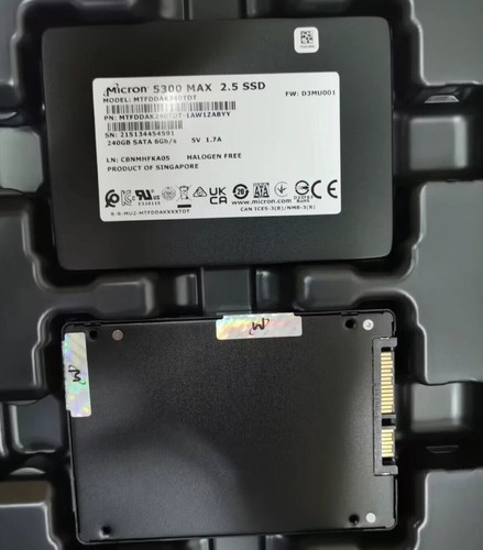MICRON 5300 MAX 240GB 2.5'' SATA 6Gb/s MTFDDAK240TDT-1AW1ZABYY D3MU001 SSD New - Picture 2 of 3