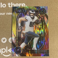 2024 Panini Select - Club Level Dallas Goedert #241 Red & Yellow Shock Prizm