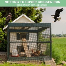 25'x25' Bird Netting for Chicken Coop, Nylon 3/4" Mesh Poultry for Fruits Trees