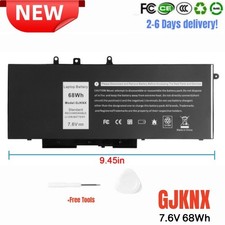   LOT GJKNX 68wh Battery For Dell Latitude 5480 5580 5280 5490 5491 5580 5590